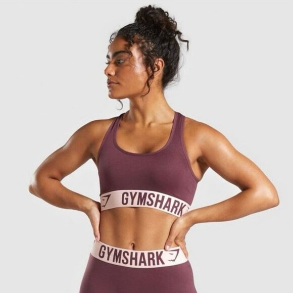 Gymshark Logo Band Sports Bra Pink Size S – No Padding - Picture 1 of 5